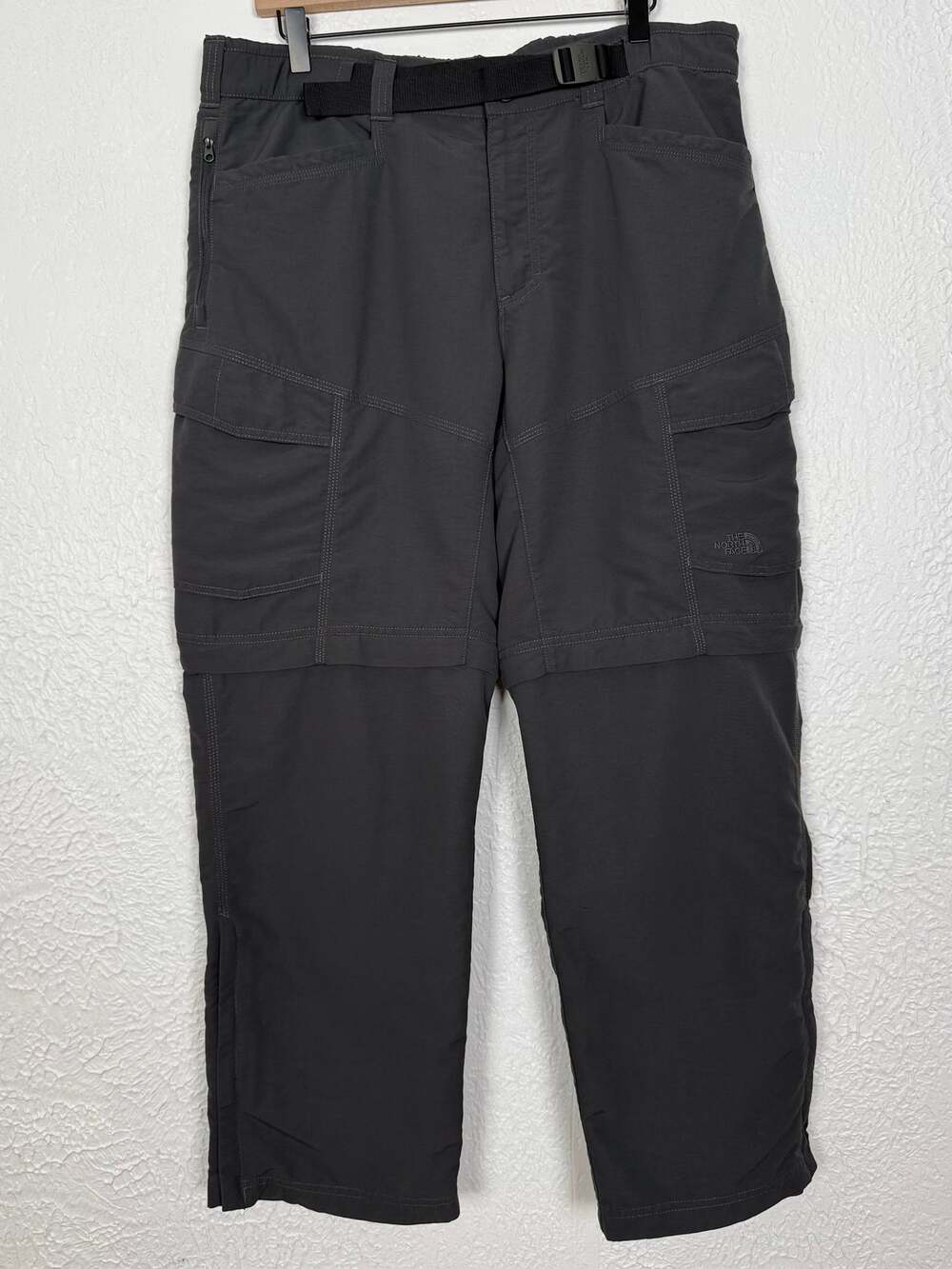 The North Face Men's Convertible Cargo Hiking Pants Charcoal Gray Size Large